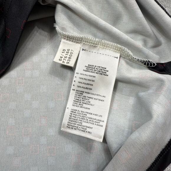 Adidas Climacool Polo Shirt Mens Medium Black Printed Golf Moisture wick Active‎ - Picture 4 of 8